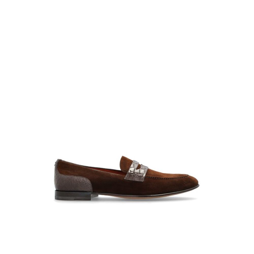 Suede "loafer" shoes